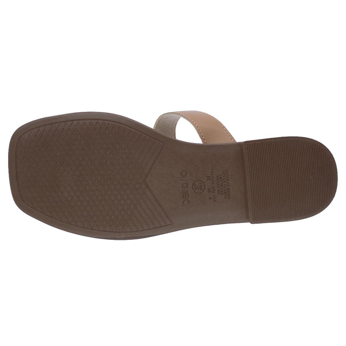Rasteira Feminina Beira Rio 8506.209 Camel Bege 4