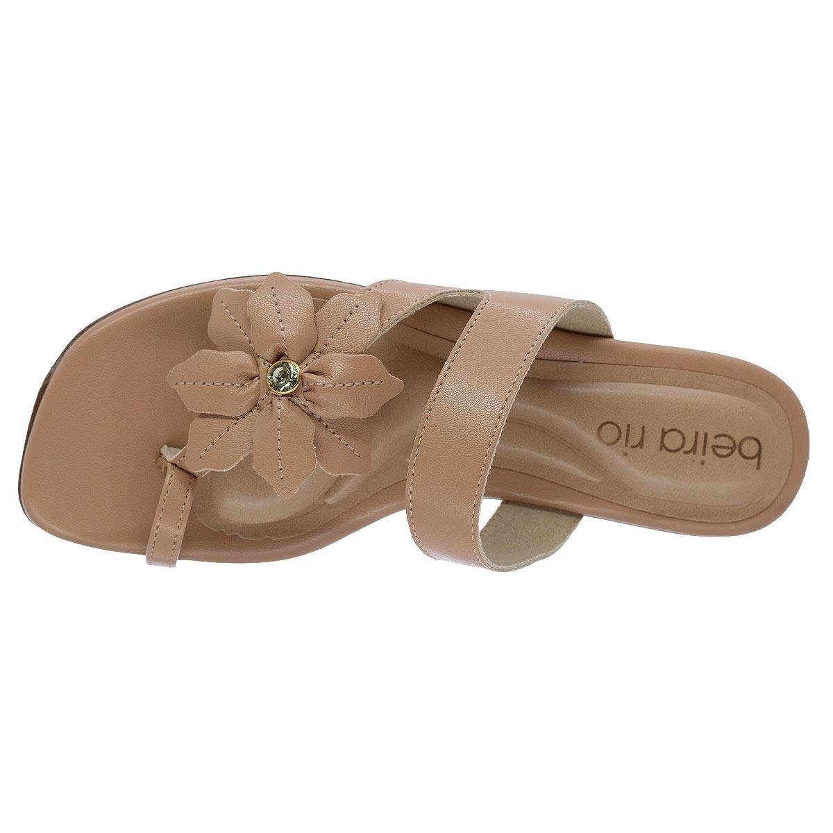 Rasteira Feminina Beira Rio 8560.105 Bege Bege 3