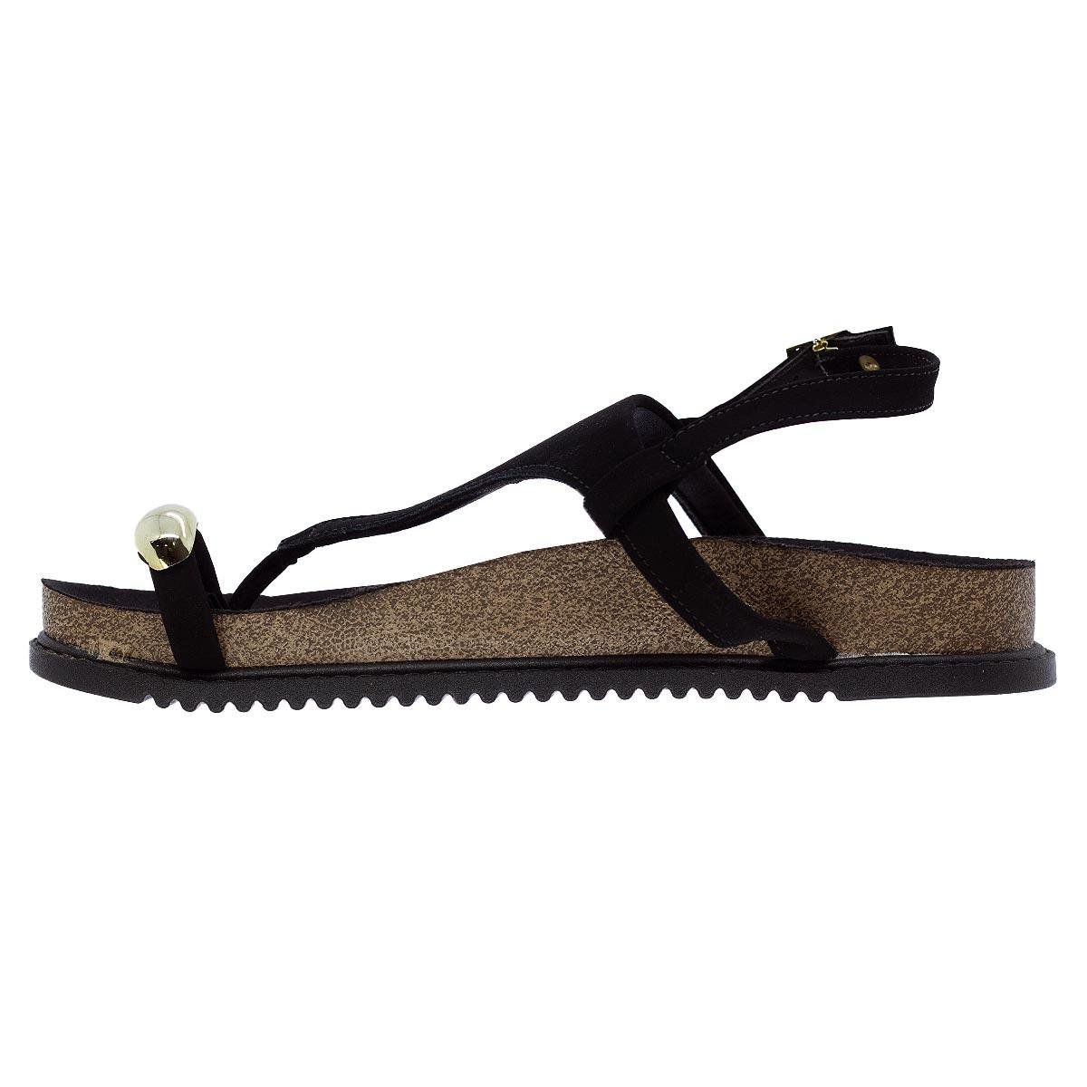 Sandália Rasteira Papete Feminina Beira Rio 8524.109 Preta Preto 2