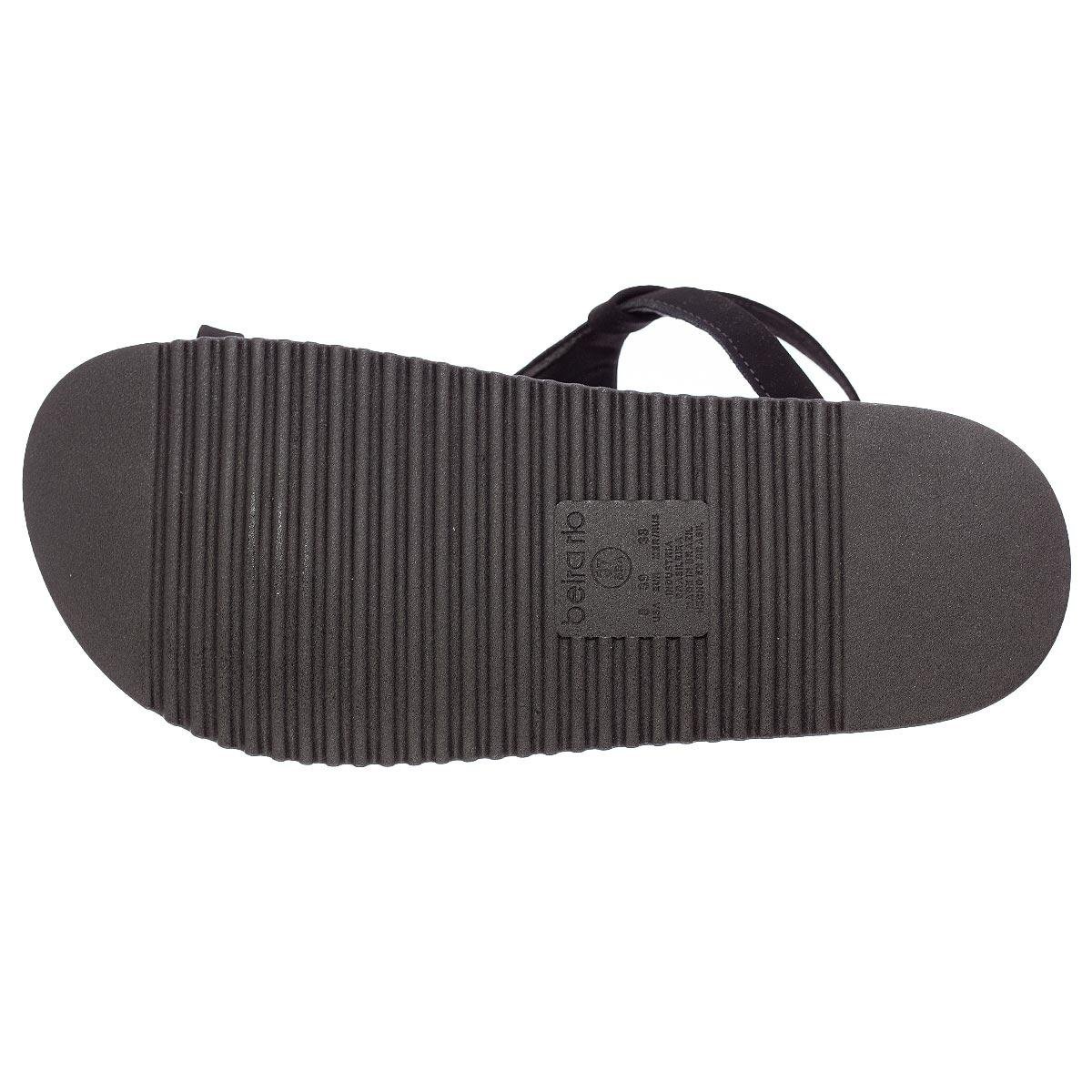 Sandália Rasteira Papete Feminina Beira Rio 8524.109 Preta Preto 4