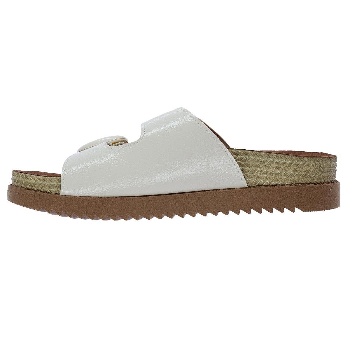 Tamanco Papete Feminino Moleca 5500.203 Offwhite Branco 2