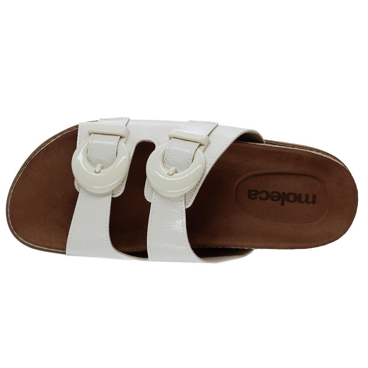 Tamanco Papete Feminino Moleca 5500.203 Offwhite Branco 3