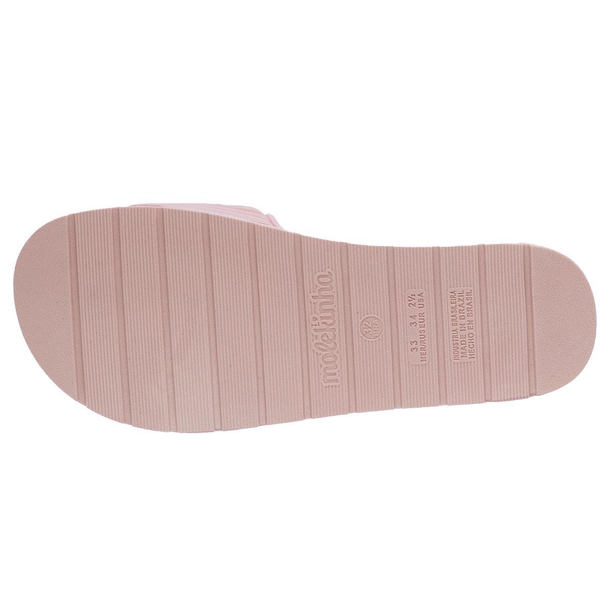 Chinelo Slide Infantil Menina Molekinha 2341.134 Rosa Rosa 4