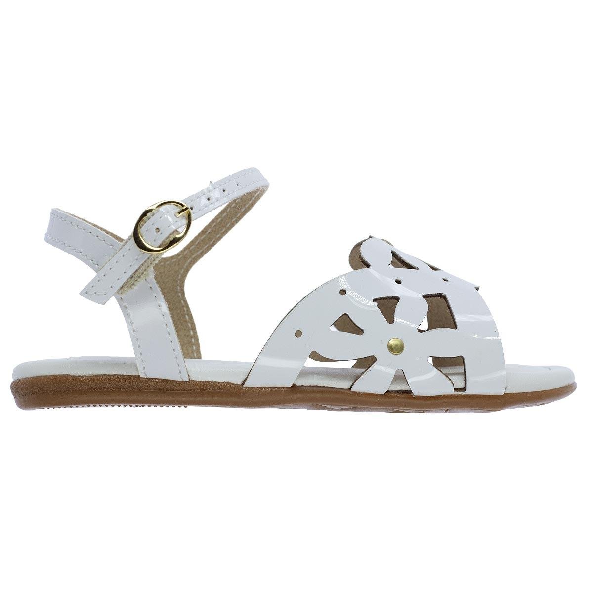Sandália Rasteira Infantil Menina Molekinha 2114.288 Branco