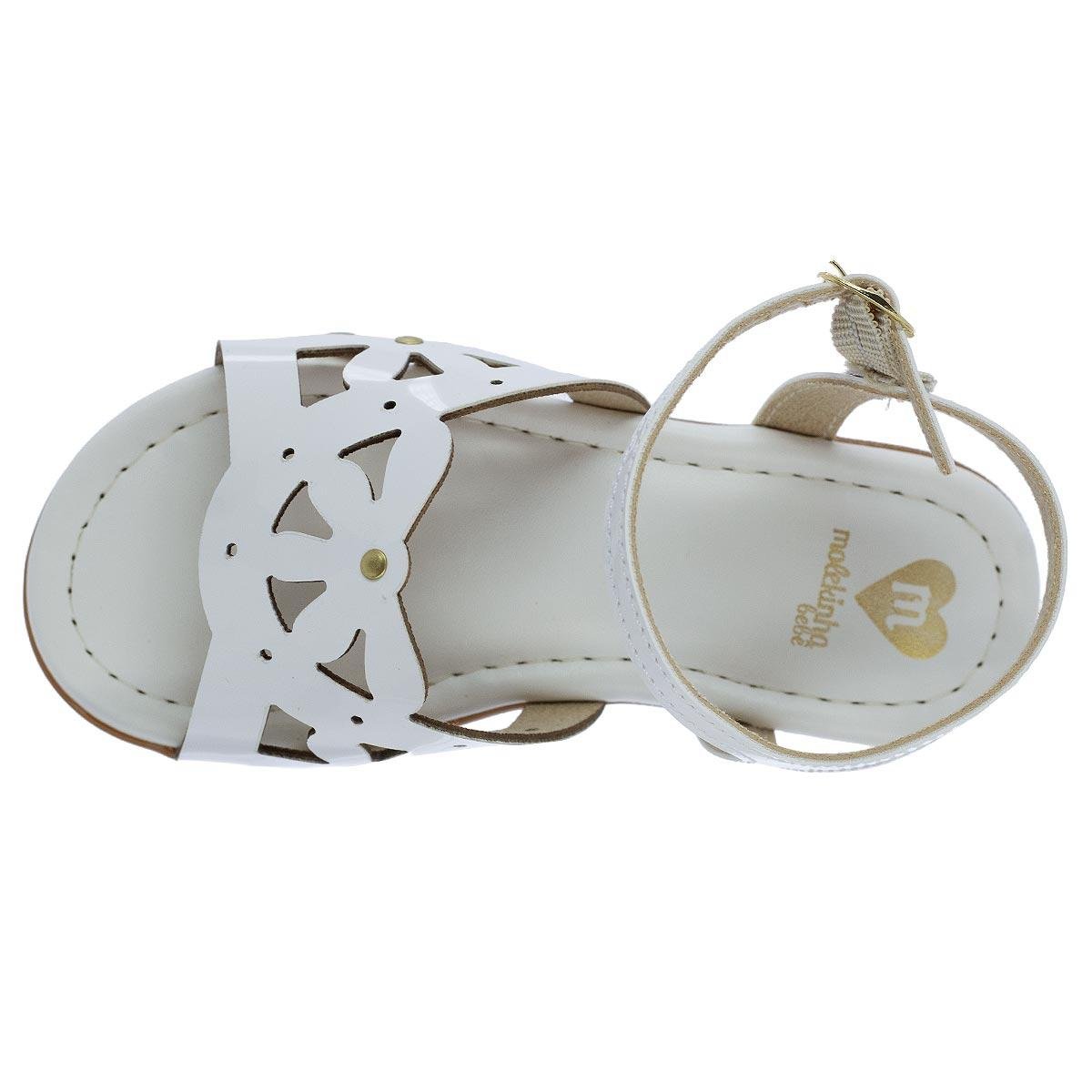 Sandália Rasteira Infantil Menina Molekinha 2114.288 Branco Branco 3