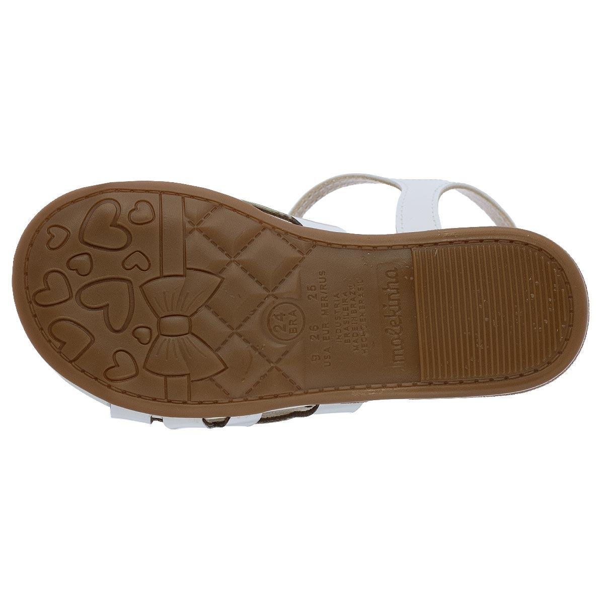 Sandália Rasteira Infantil Menina Molekinha 2114.288 Branco Branco 4
