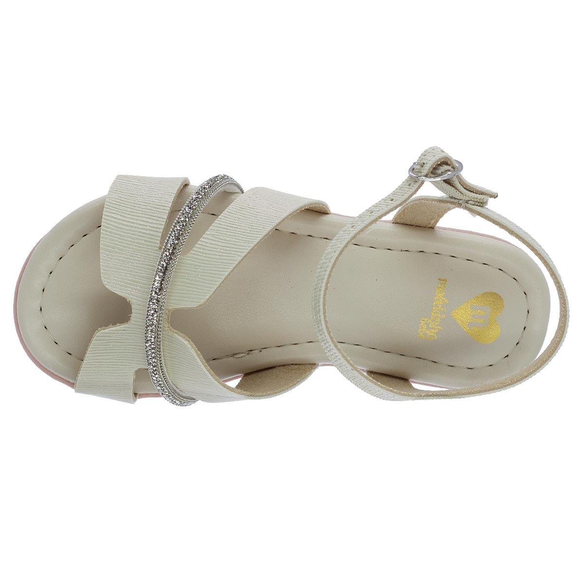 Sandália Rasteira Infantil Menina Molekinha 2114.285 Offwhite Off White 3