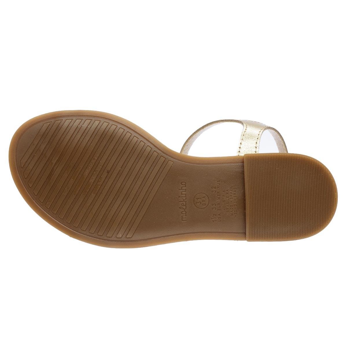 Sandália Rasteira Infantil Menina Molekinha 2114.285 Offwhite Off White 4