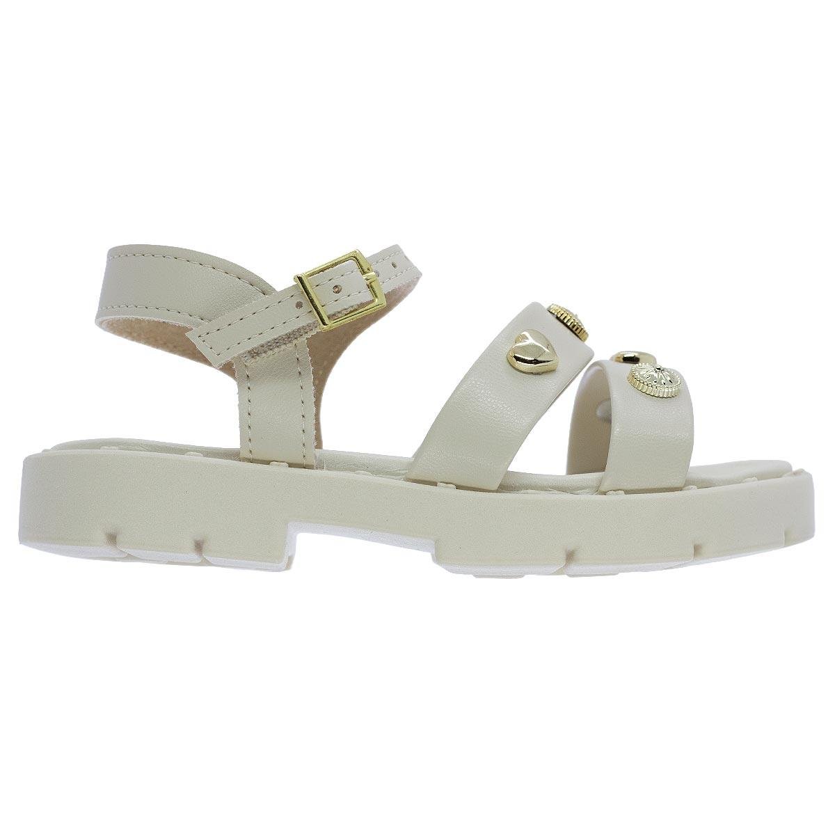 Sandália Infantil Menina Molekinha 2744.103 Offwhite