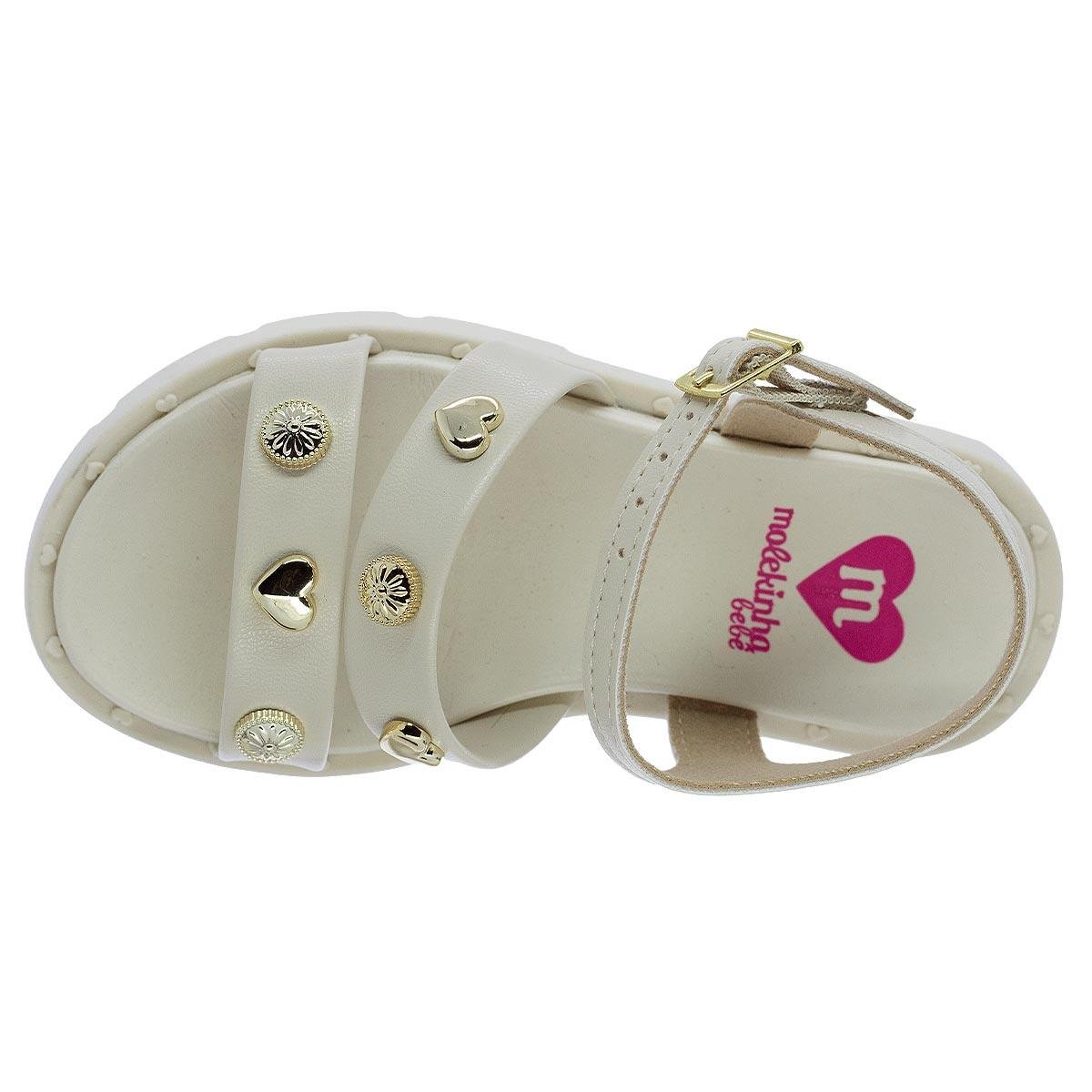 Sandália Infantil Menina Molekinha 2744.103 Offwhite Off White 3