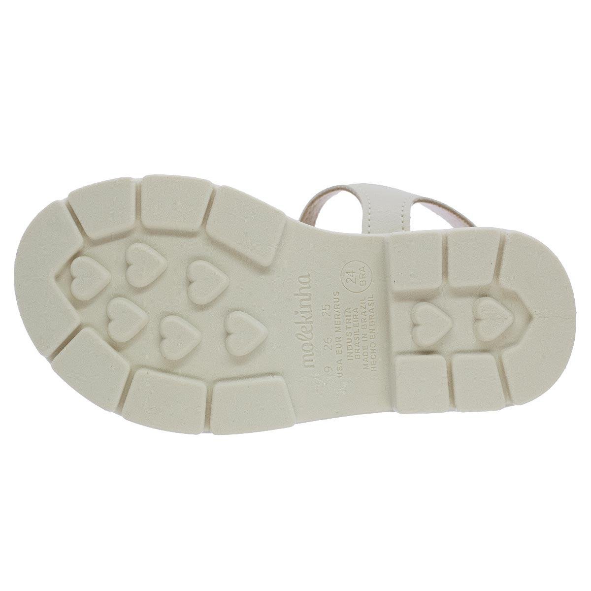 Sandália Infantil Menina Molekinha 2744.103 Offwhite Off White 4
