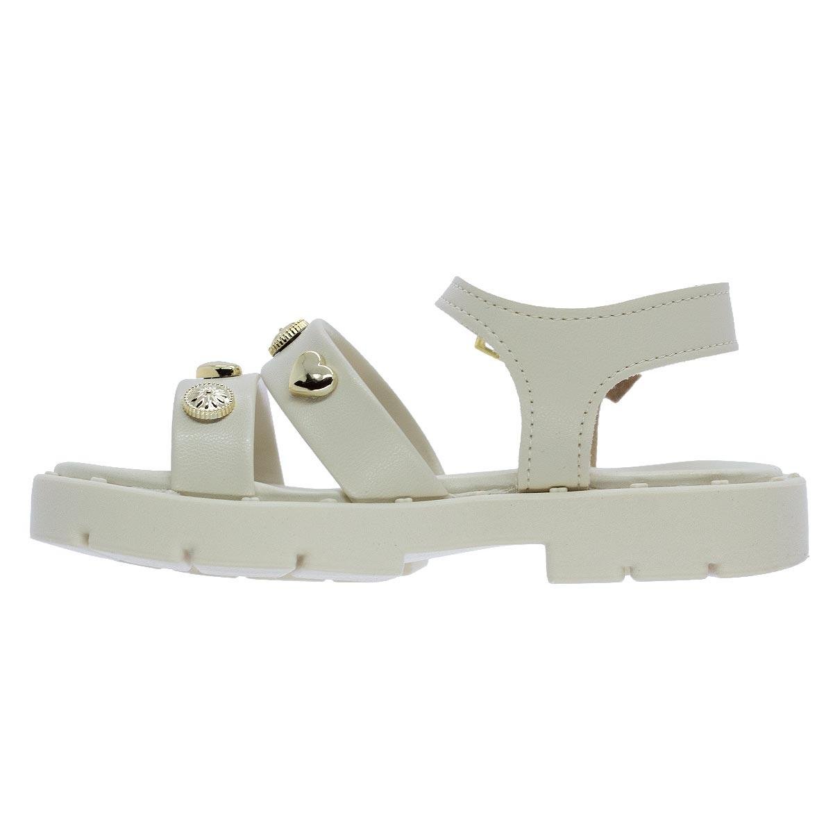 Sandália Infantil Menina Molekinha 2744.103 Offwhite Off White 2