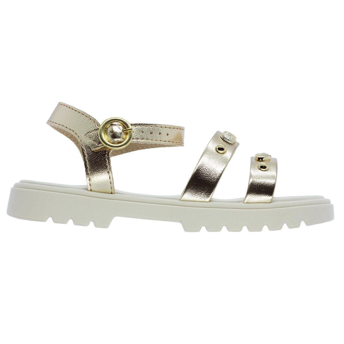 Sandália Infantil Menina Molekinha 2344.142 Dourado