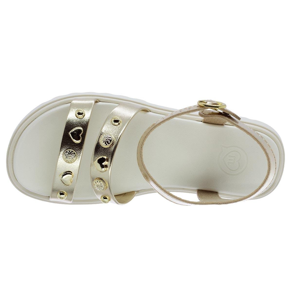 Sandália Infantil Menina Molekinha 2344.142 Dourado Dourado 3