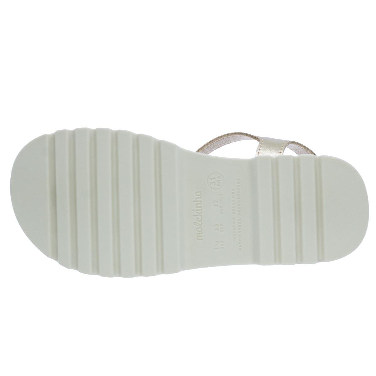 Sandália Infantil Menina Molekinha 2344.142 Dourado Dourado 4