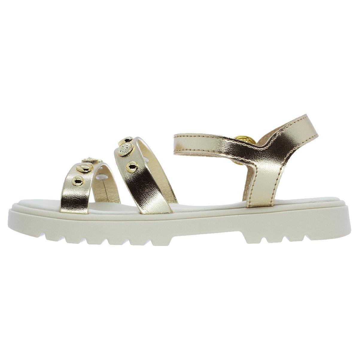 Sandália Infantil Menina Molekinha 2344.142 Dourado Dourado 2