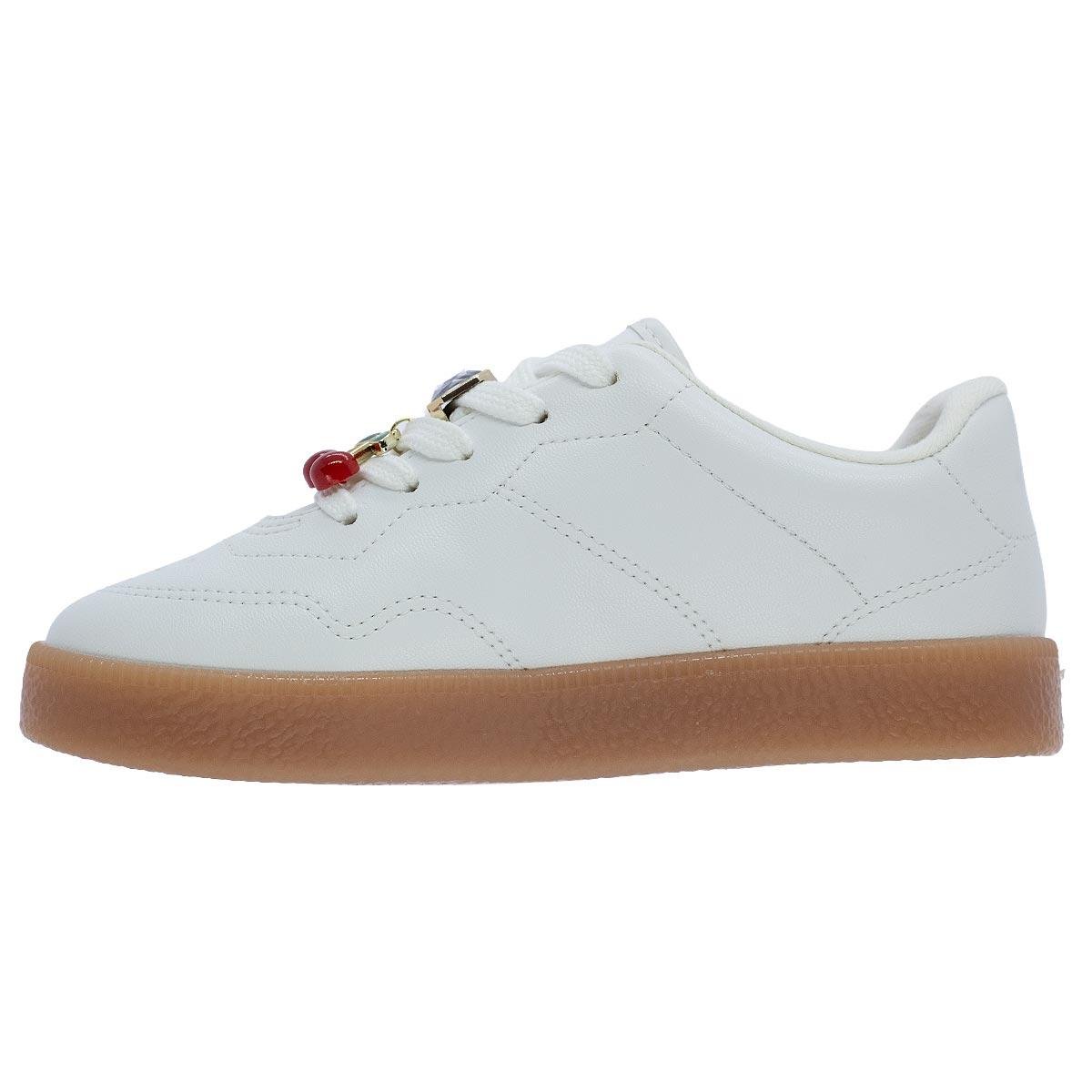 Tênis Casual Infantil Menina Molekinha 2582.109 Branco Branco 2