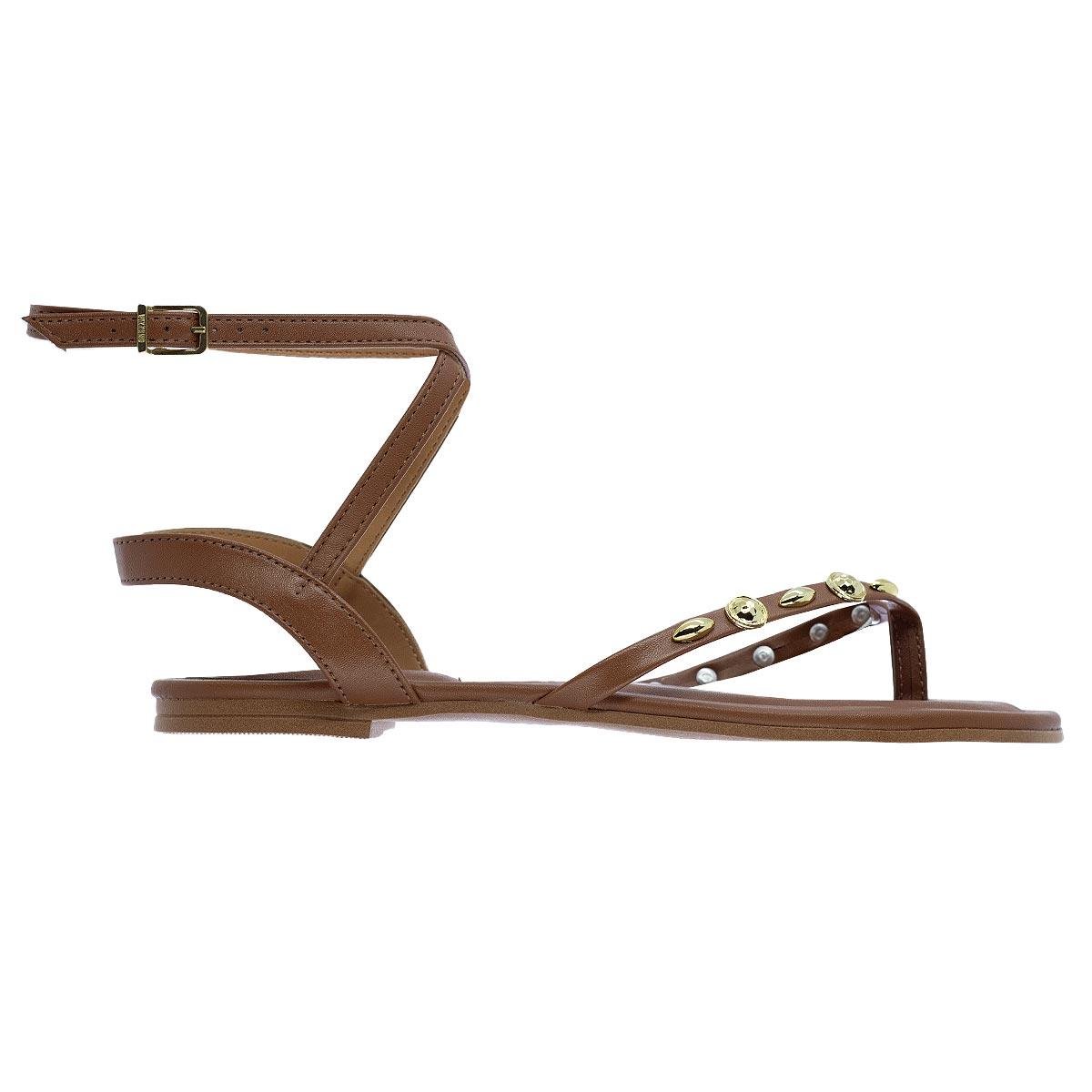 Sandália Rasteira Feminino Vizzano 6528.108 Marrom