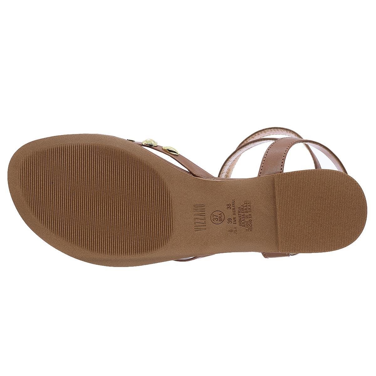 Sandália Rasteira Feminino Vizzano 6528.108 Marrom Marrom 4