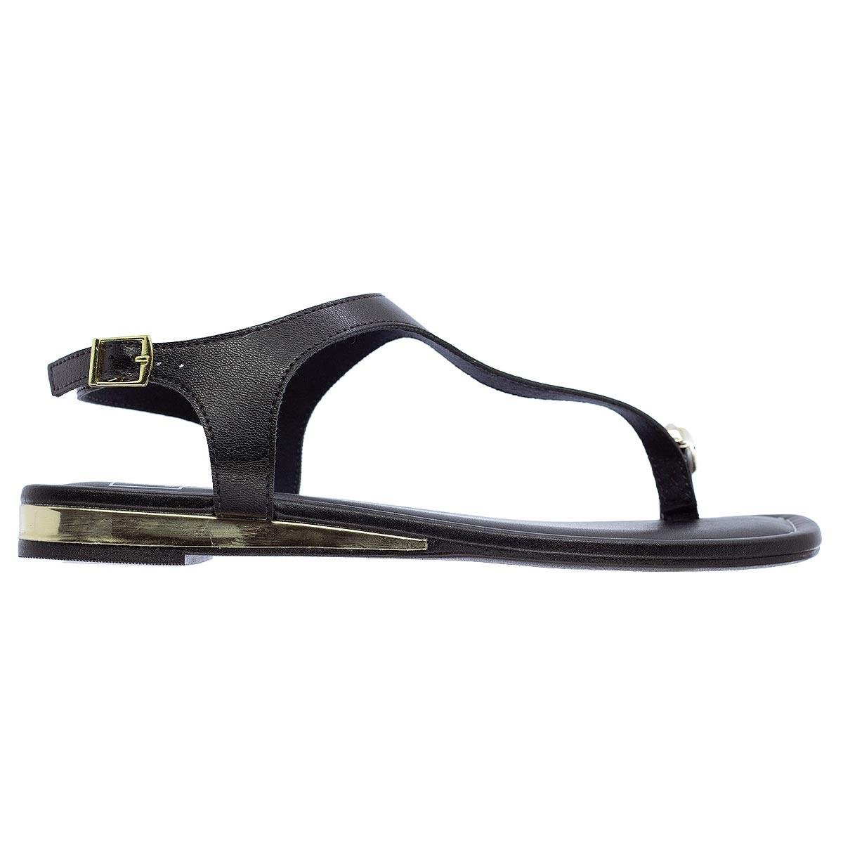 Sandália Rasteira Feminina Moleca 5559.103 Preto