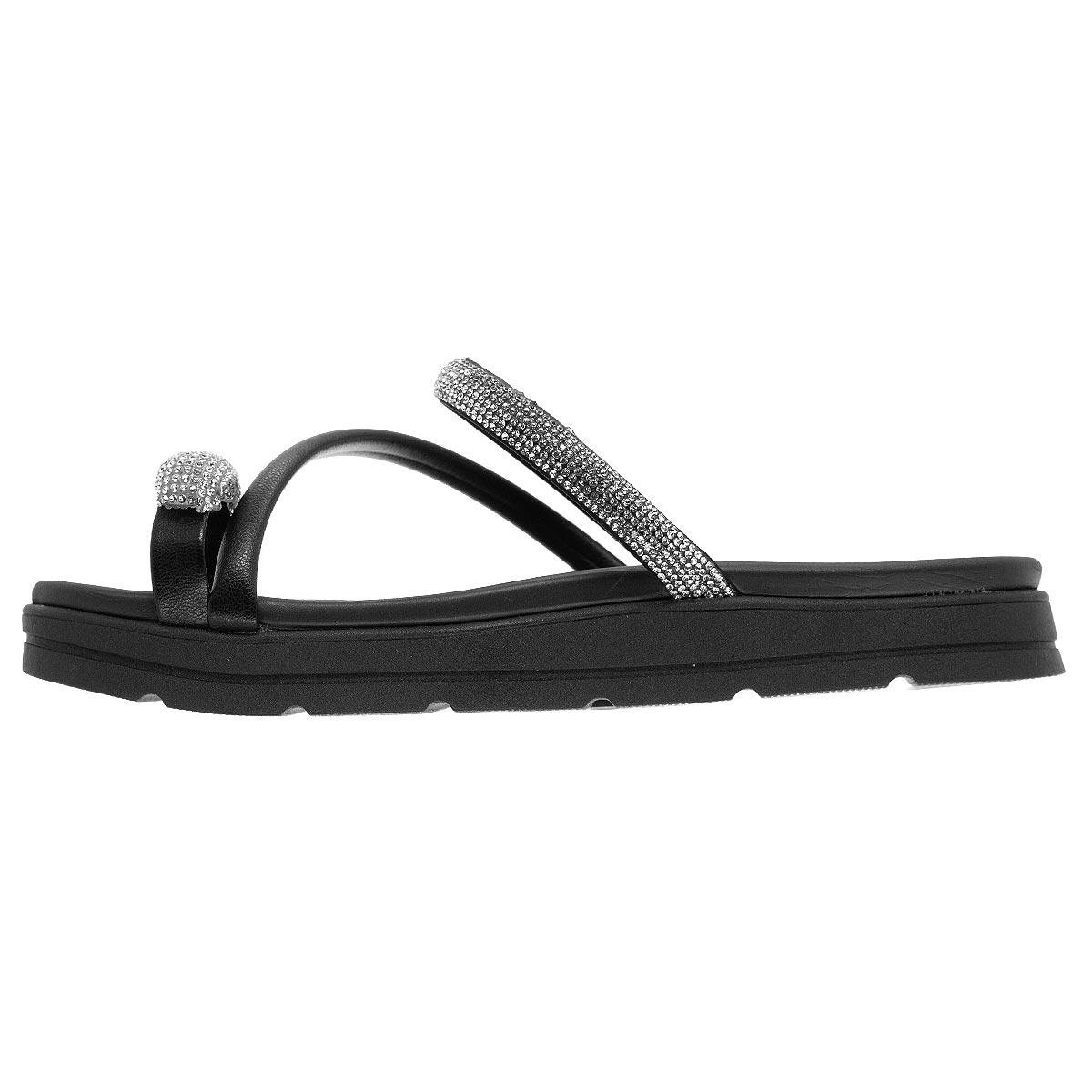 Tamanco Casual Papete Feminino Moleca 5490.127 Preto Preto 2