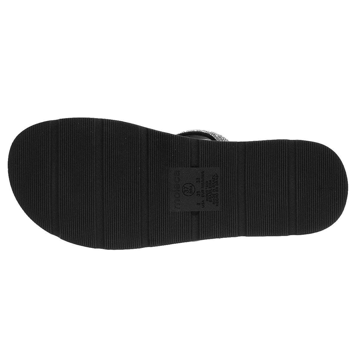 Tamanco Casual Papete Feminino Moleca 5490.127 Preto Preto 4