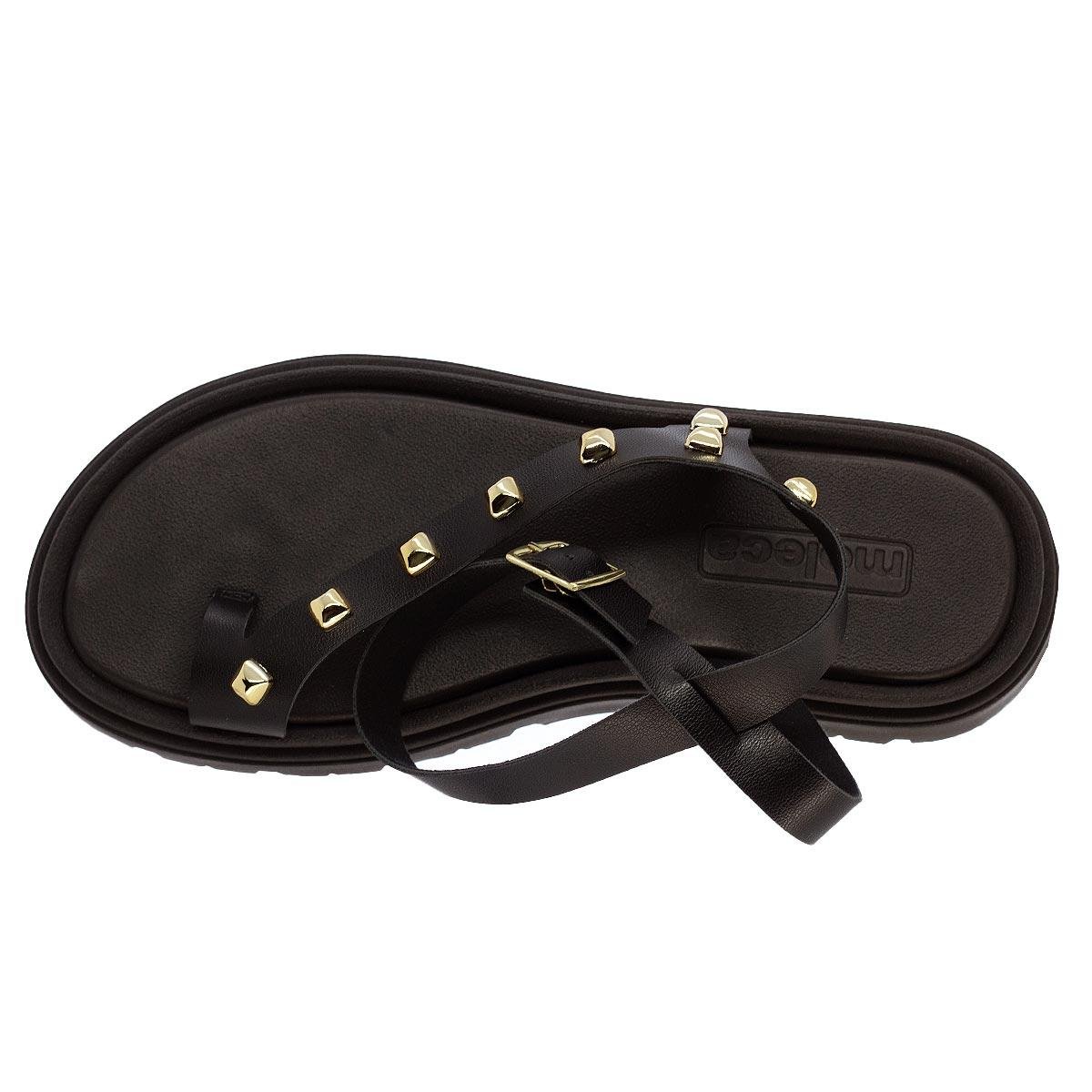 Sandália Papete Feminina Moleca 5504.121 Preto Preto 3