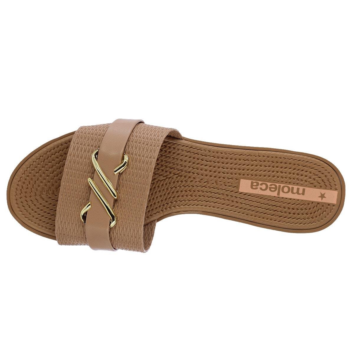 Rasteira Feminina Moleca 5297.472 Nude Marrom 3