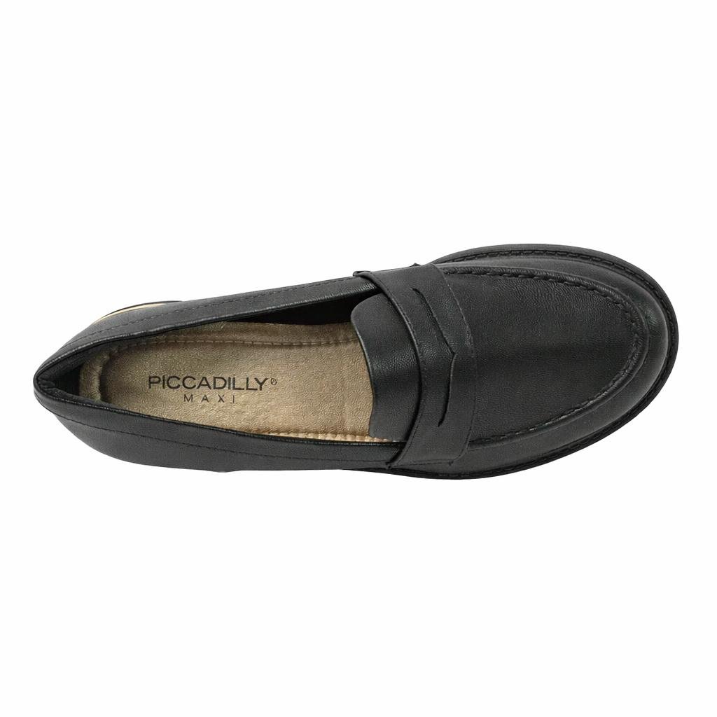 Mocassim Feminino Loafer Piccadilly 735027 Preto Preto 3