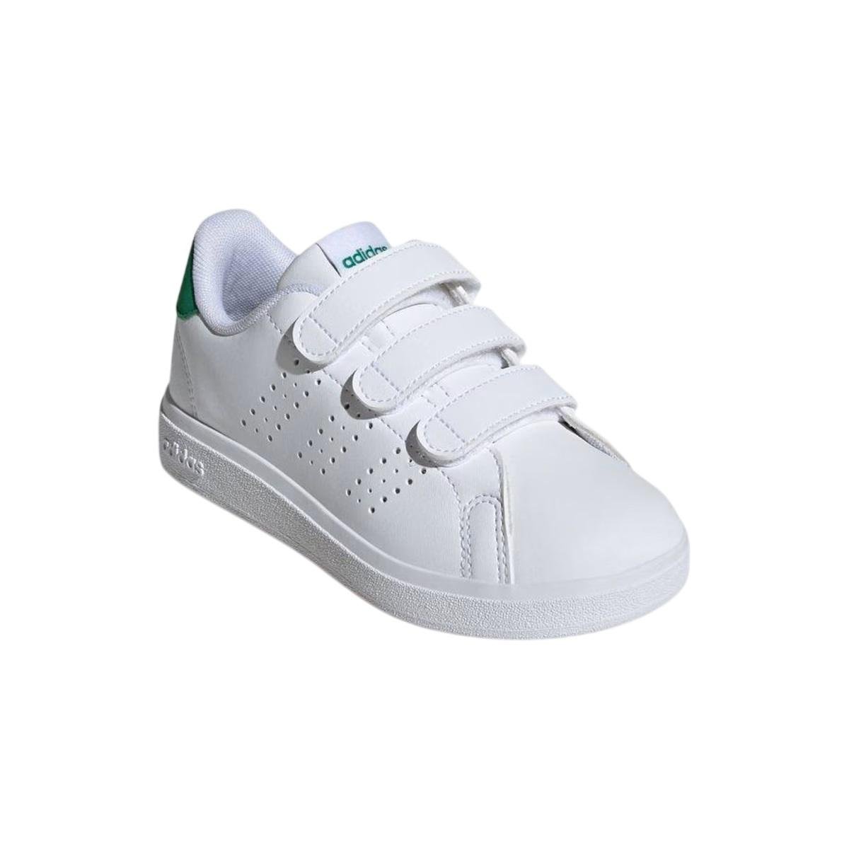 Tênis Casual Infantil Menino Adidas Advantage base 2.0 Branco Branco 3