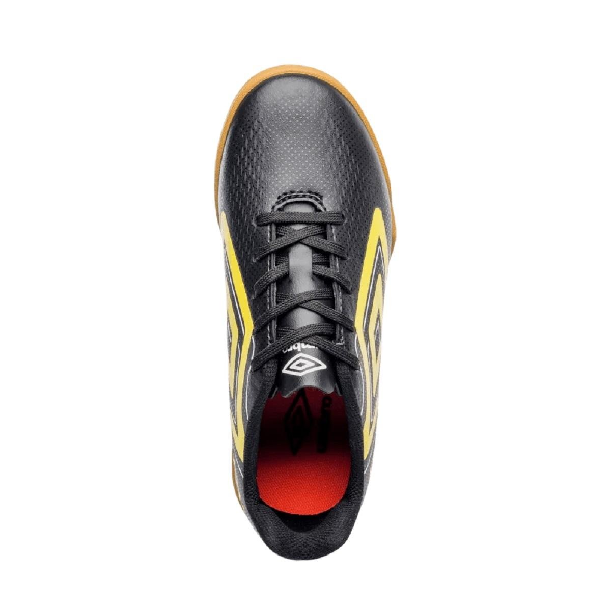 Chuteira Indoor infantil Menino Umbro Fast II Jr Preto Preto 4