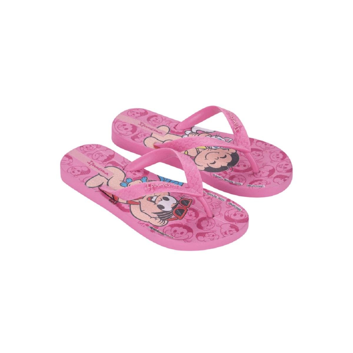 Chinelo Infantil Menina Ipanema Turma da Monica Rosa Rosa 3