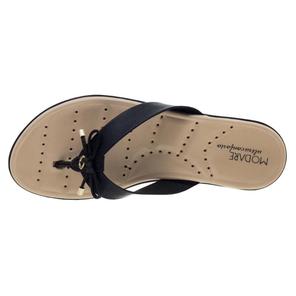 Rasteira Feminina Modare Ultraconforto 7053.138 Preto Preto 3