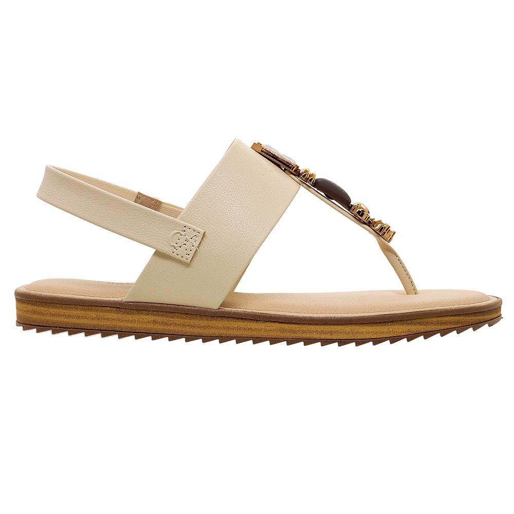 Sandália Rasteira Modare Ultraconforto 7141.120 Creme