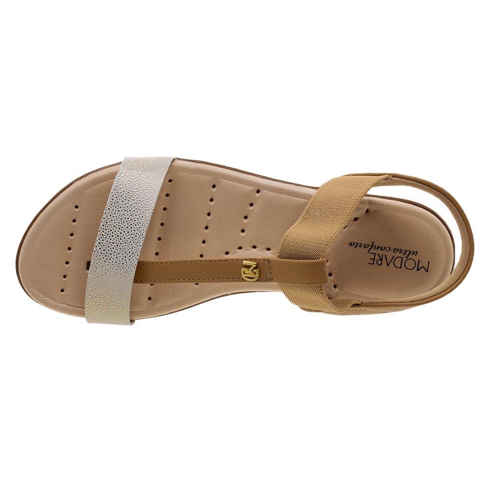 Sandália Rasteira Modare Ultraconforto 7141.163 Nude Bege 3