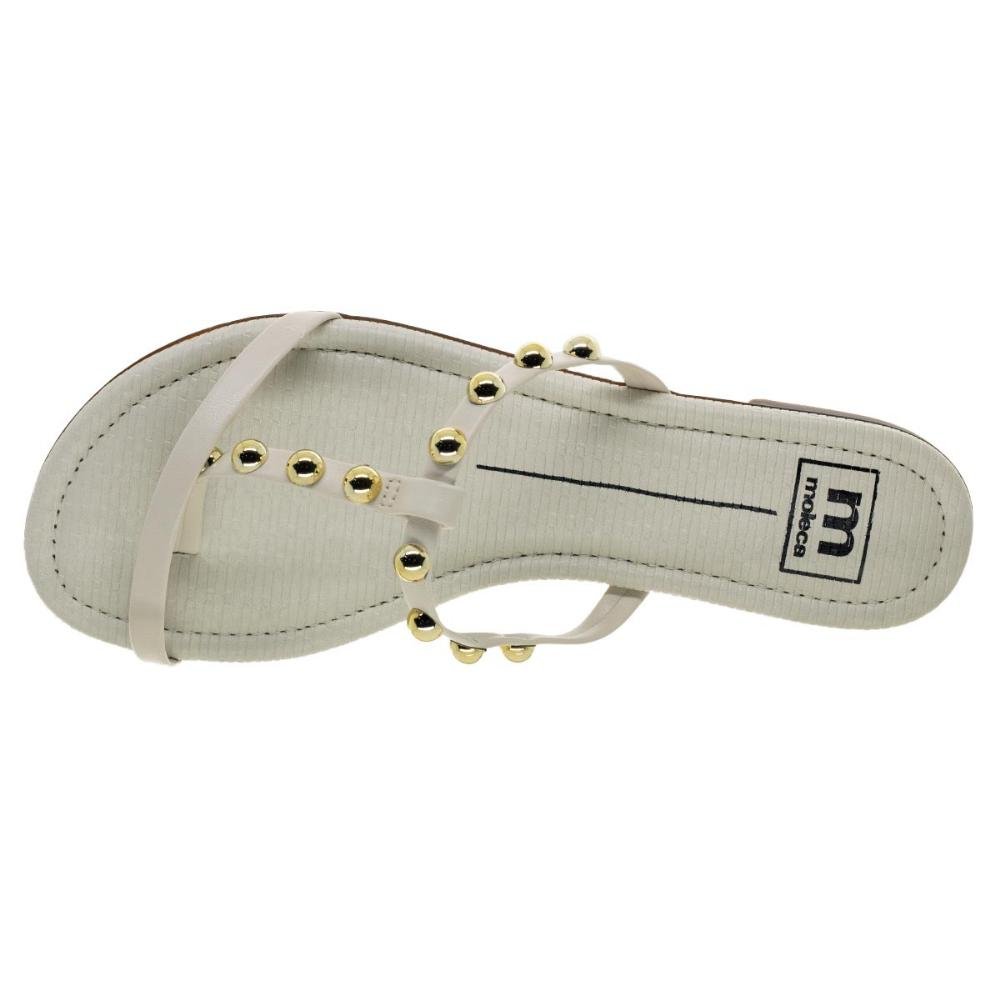 Rasteira Feminina Moleca 5429.451 OffWhite Branco 3