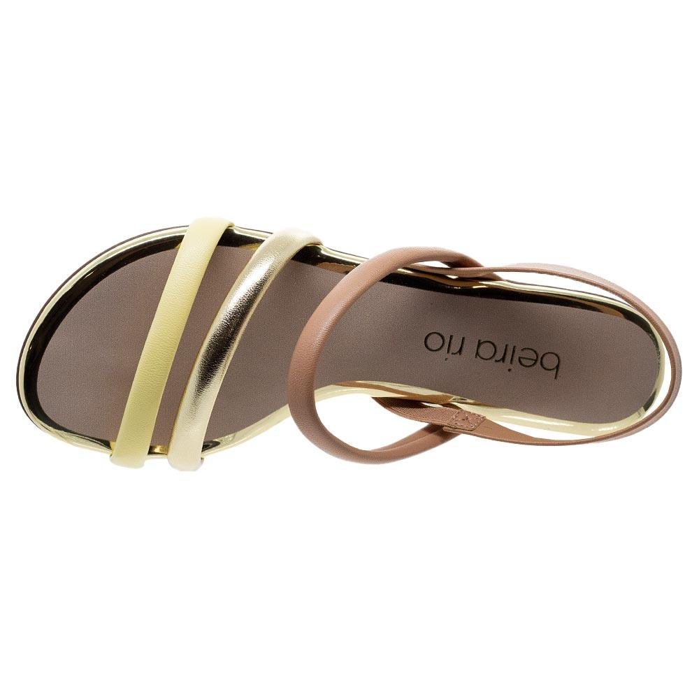 Sandália Rasteira Feminina Beira Rio 8367.641 Nude Multicores 3