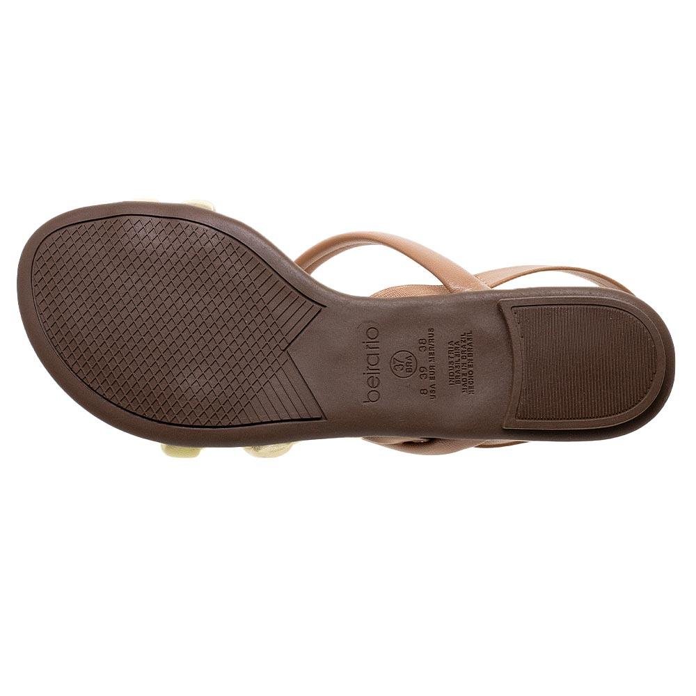 Sandália Rasteira Feminina Beira Rio 8367.641 Nude Multicores 4