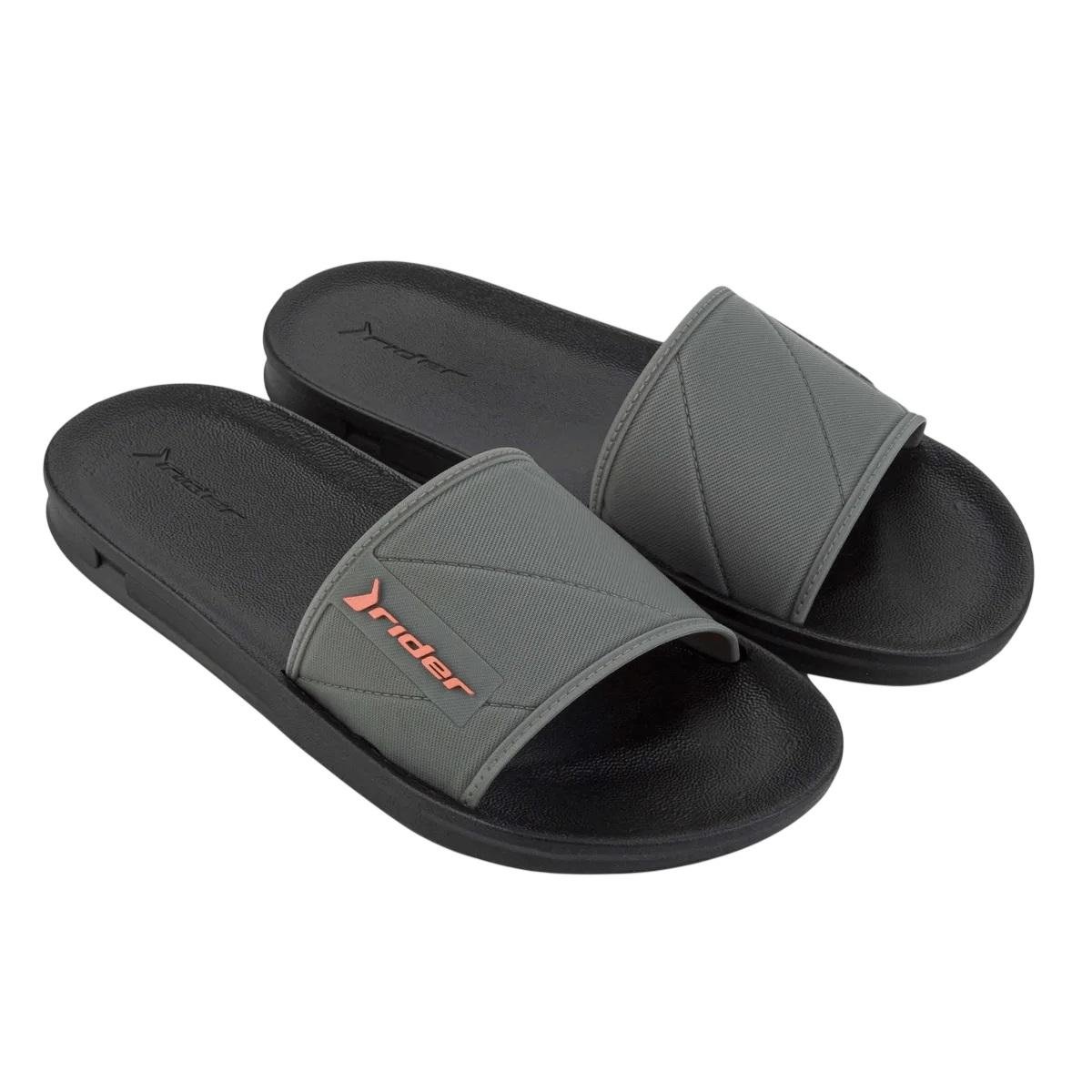 Chinelo Slide Masculino Rider Street 11578 Preto Cinza 3