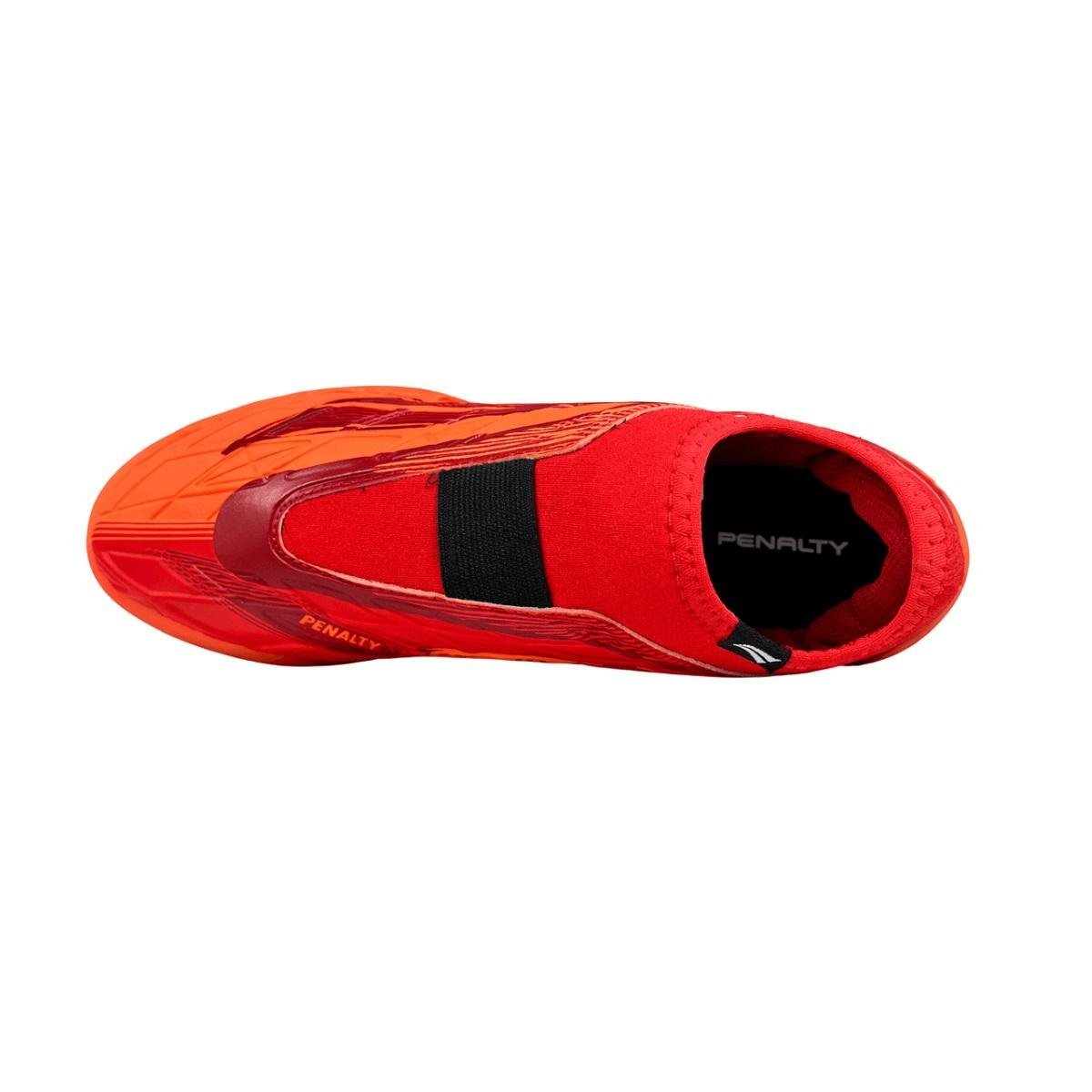 Chuteira Indoor Infantil Menino Penalty RX Lock Elastico kids Y-5 Laranja Laranja 3