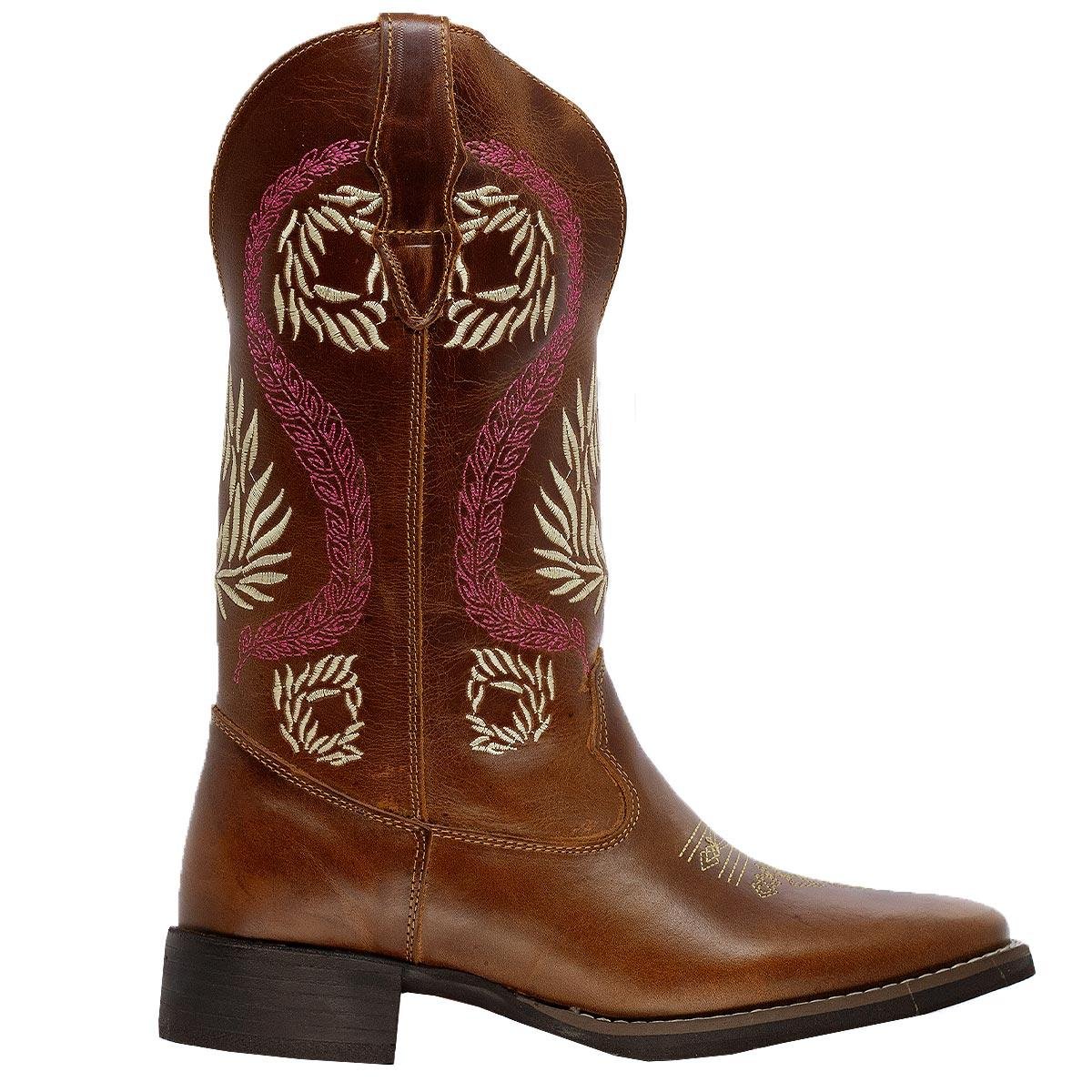 Bota Texana Feminina Big Bull Boots 909-317 C Marrom