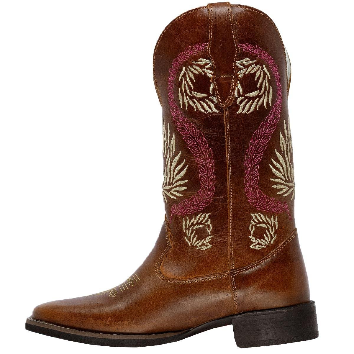 Bota Texana Feminina Big Bull Boots 909-317 C Marrom Marrom 2