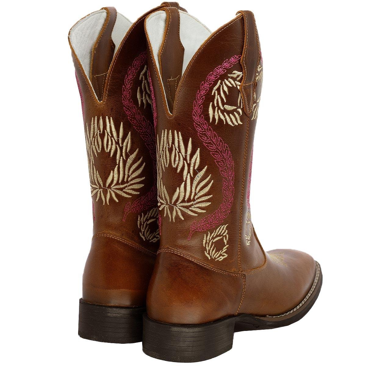 Bota Texana Feminina Big Bull Boots 909-317 C Marrom Marrom 4