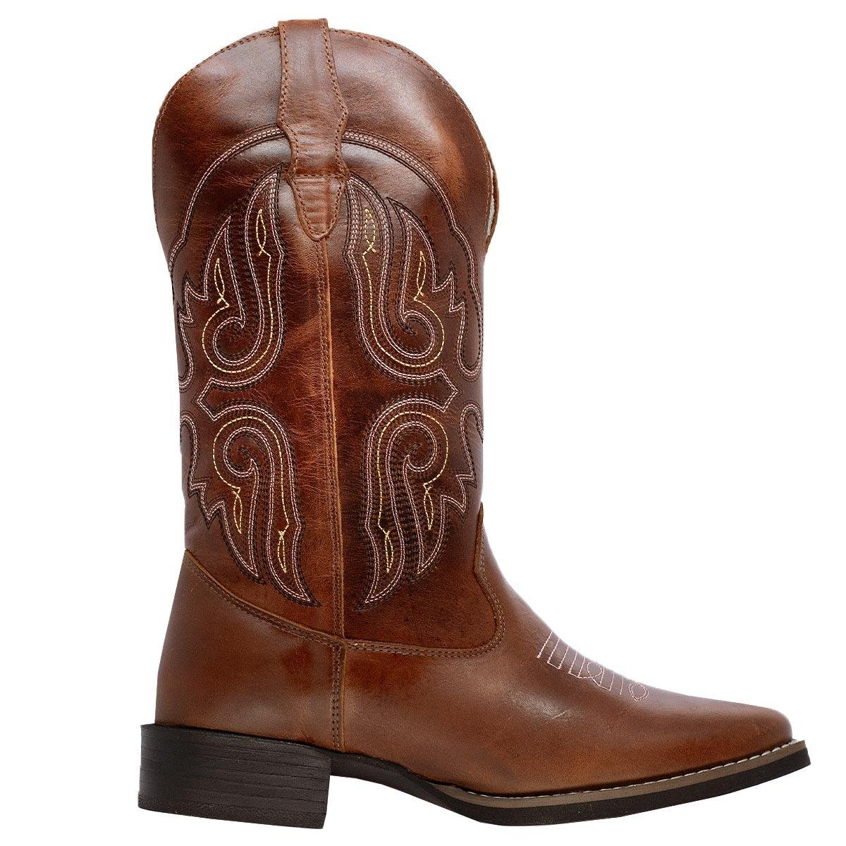 Bota Texana Feminina Big Bull Boots 909-490 G Marrom