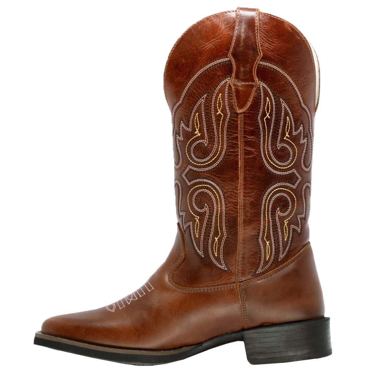 Bota Texana Feminina Big Bull Boots 909-490 G Marrom Marrom 2