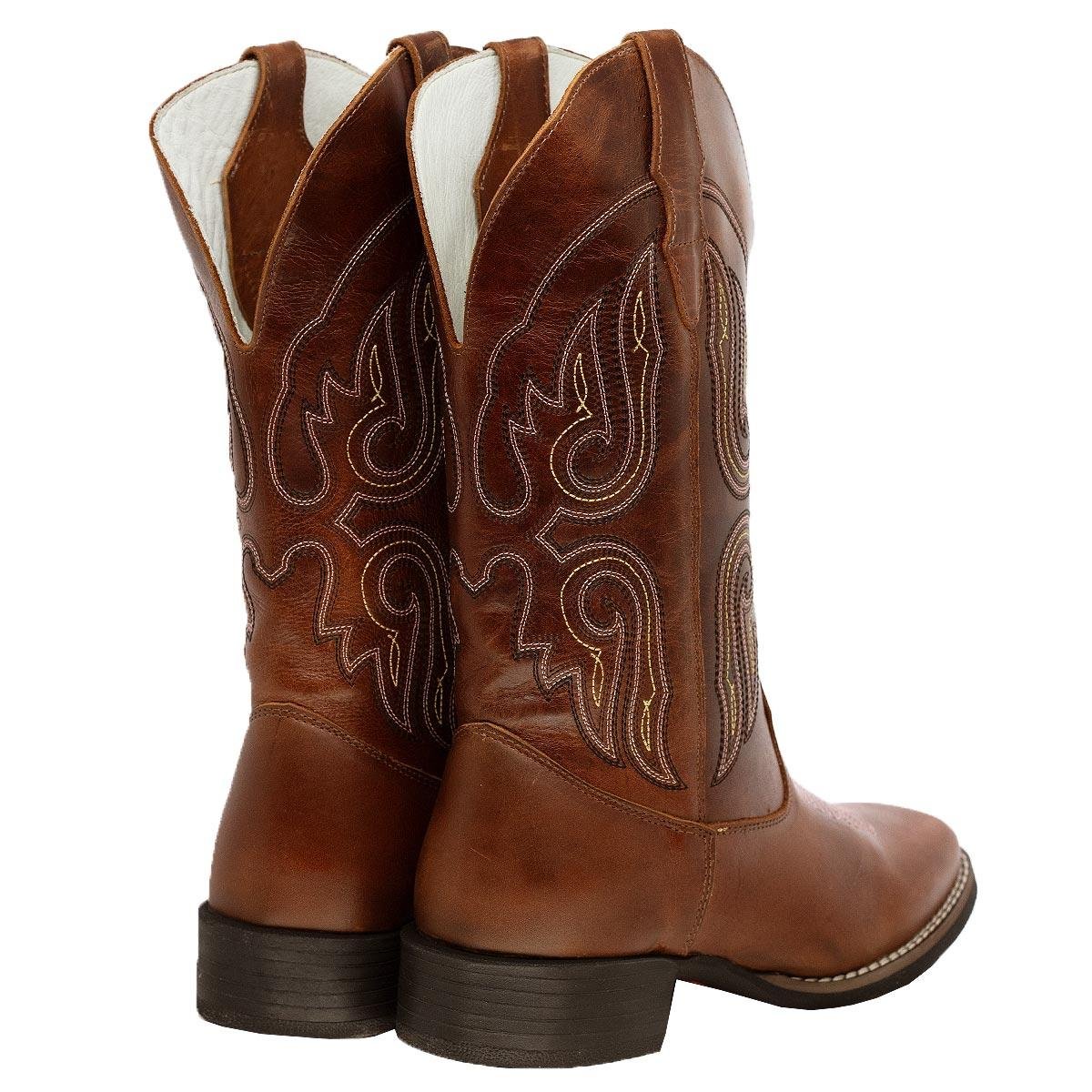 Bota Texana Feminina Big Bull Boots 909-490 G Marrom Marrom 4