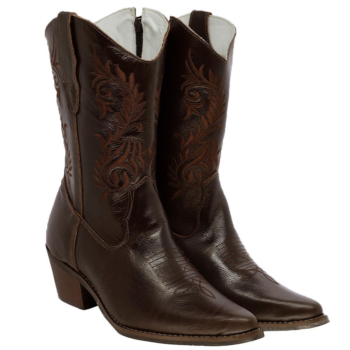 Bota Texana Feminina Big Bull Boots 840-22B Café Café 3