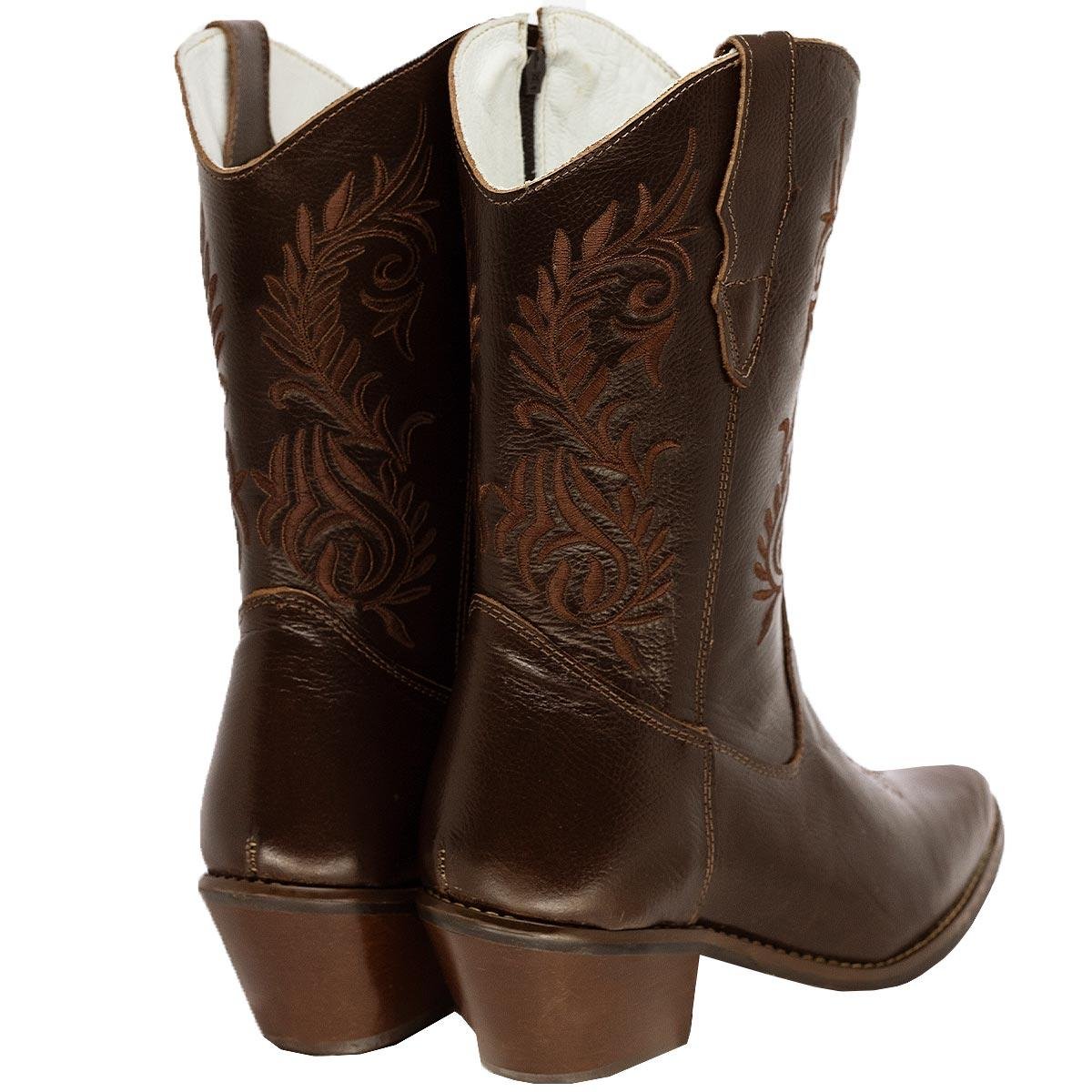 Bota Texana Feminina Big Bull Boots 840-22B Café Café 4