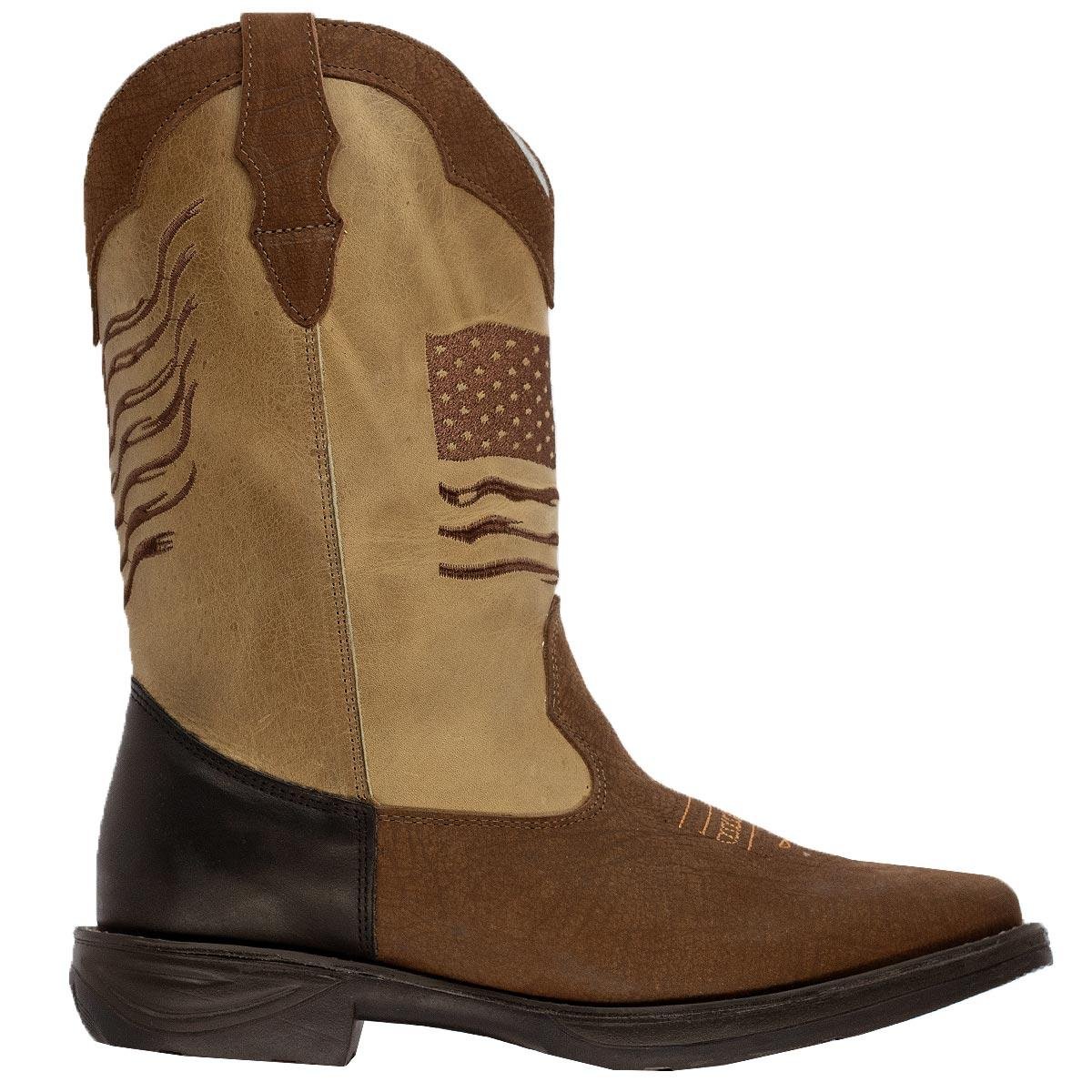 Bota Texana Masculina Big Bull Boots 900-Stats Marrom