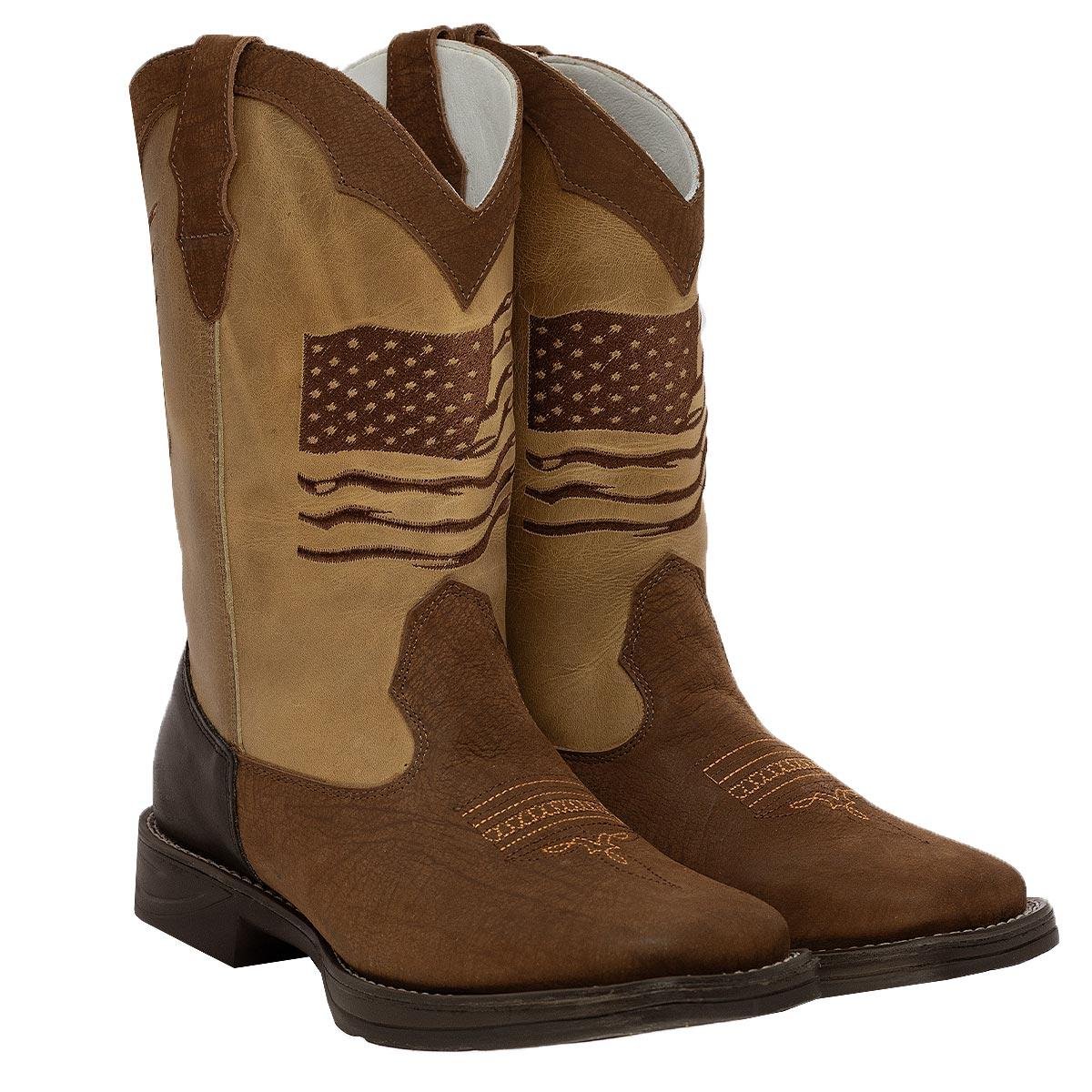 Bota Texana Masculina Big Bull Boots 900-Stats Marrom Marrom 3